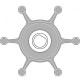 Impeller Single Flat Drive F4 - MC97 - 09-824P-1 - Johnson Pump